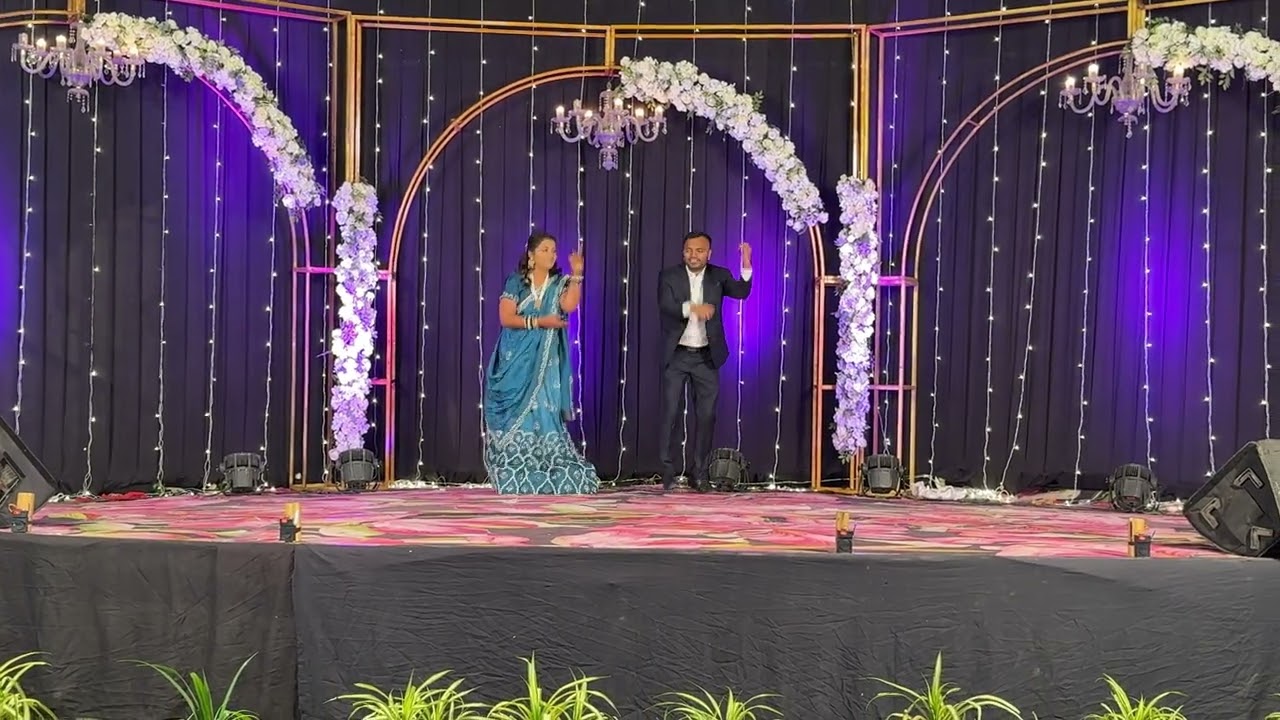 Rajasthani couple performing in Sangeet evening 
