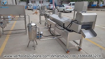 Mini Patty Forming Battering Continuous Frying Process Line