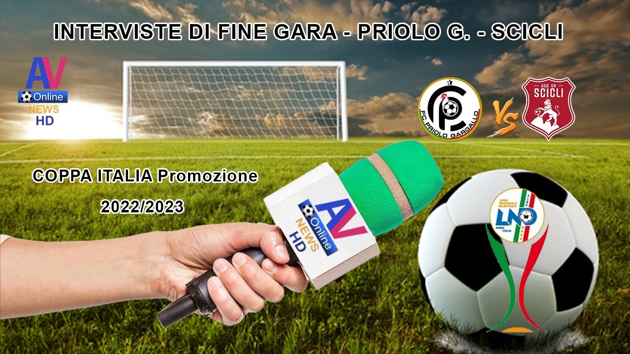 Interviste di fine gra - Priolo G. - Scicli coppa Italia - 2022/2023 .