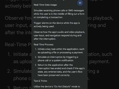 Interruption Testing (Calls,
