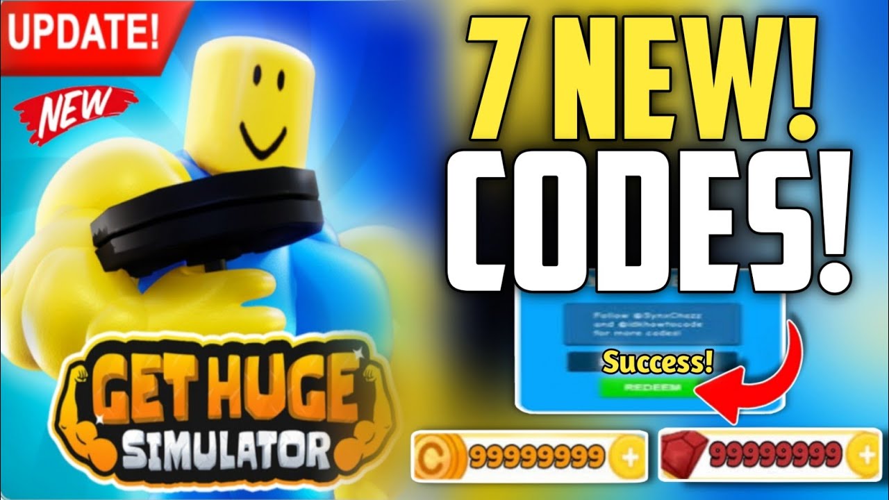 *2024 CODES!* [10X EVENT] ALL GET HUGE SIMULATOR💪 CODES ROBLOX GET