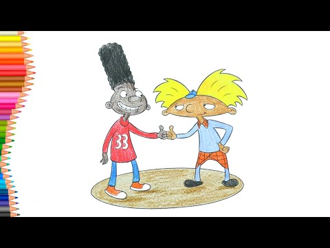 كيف تلون يا أرنولد كتاب التلوين - صفحة التلوين - الأيادي الصغيرة - How To Color Hey Arnold