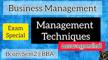 Management Techniques || Business Management || Commerce Companion ||Bcom