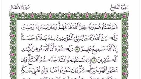سورة الانفال من اية 5 الى اية 19  مكررة 3 مرات - ابراهيم الاخضر | من افضل الكلام
