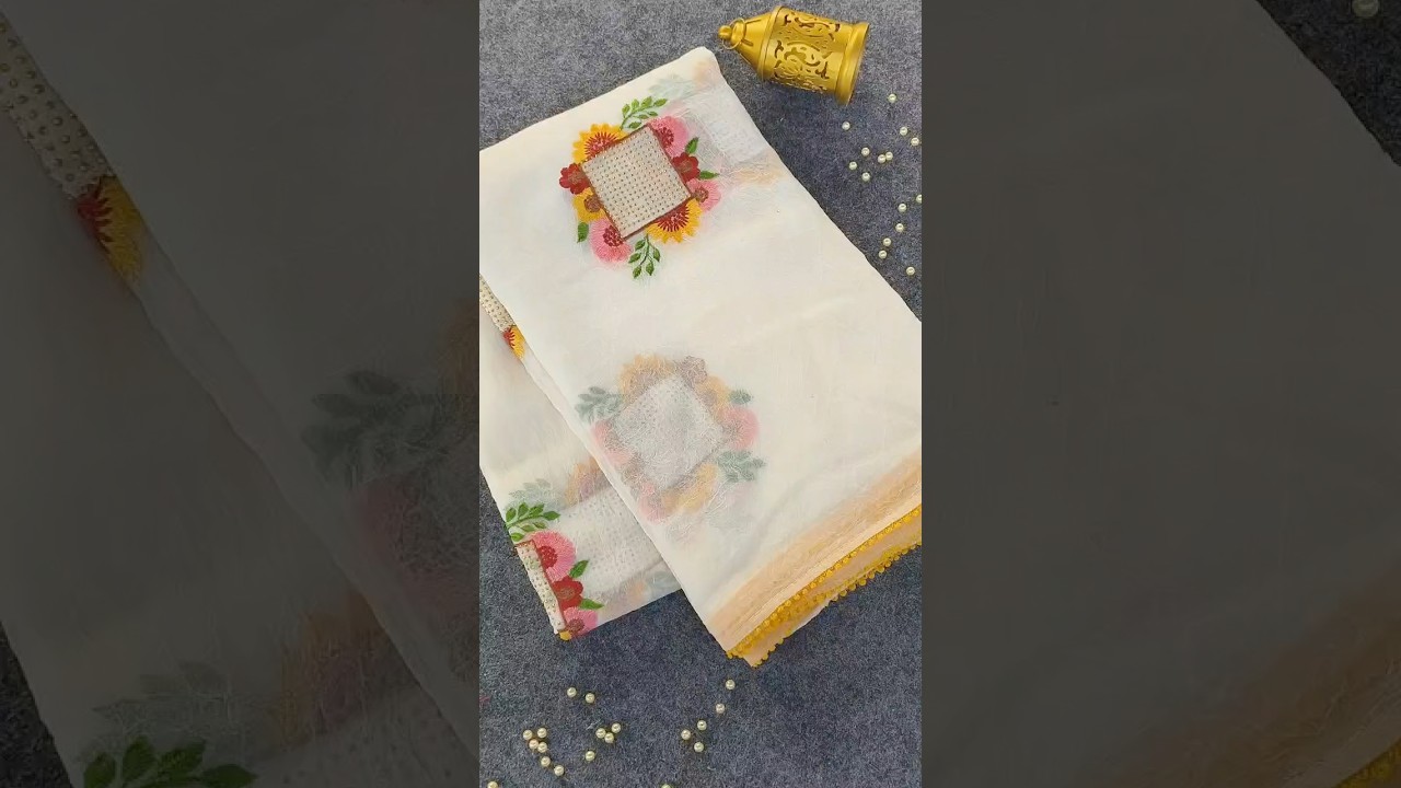 Pure Kota Embroidery Crush Designer Saree