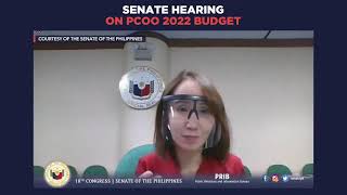 Senate hearing on 2022 PCOO budget