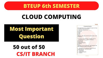 Cloud Computing Important Questions Polytechnic 6th semester | Top 15 Most Repeated Questions
