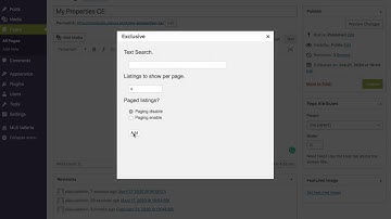 Create a My Properties Page in your Site WordPress Classic Editor