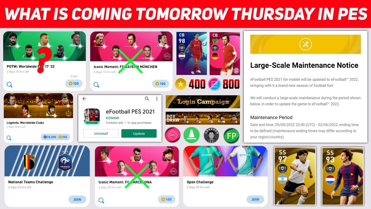 What Is Coming Tomorrow Thursday In Pes 2021 Mobile || Iconic Moment & Potw Pack ?