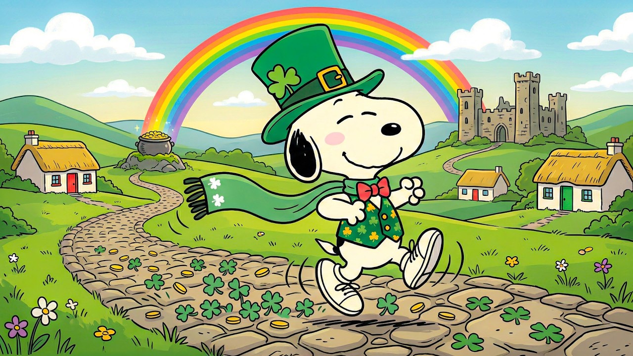 Приключения в День Святого Патрика со Снупи 🍀🌈 Нежные джазовые ритмы для расслабления, учебы и ус...