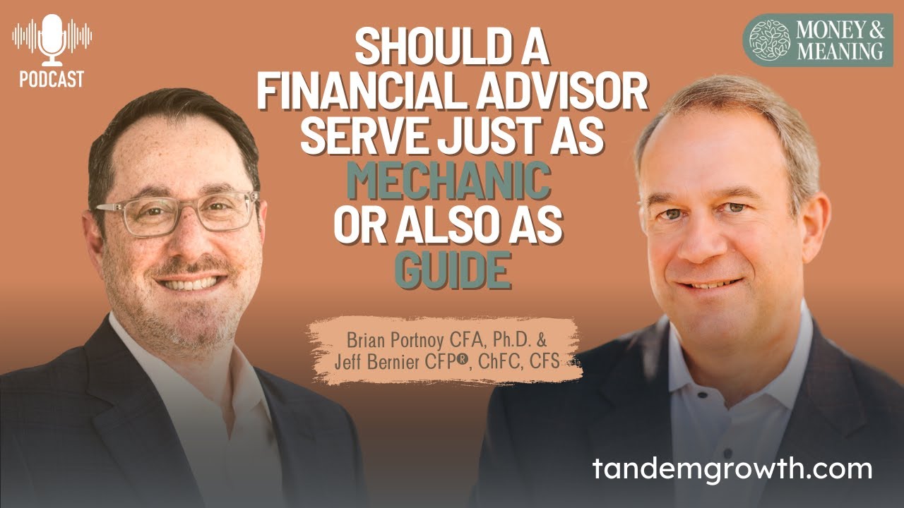Should a Financial Advisor Serve as Just Mechanic or as Guide?