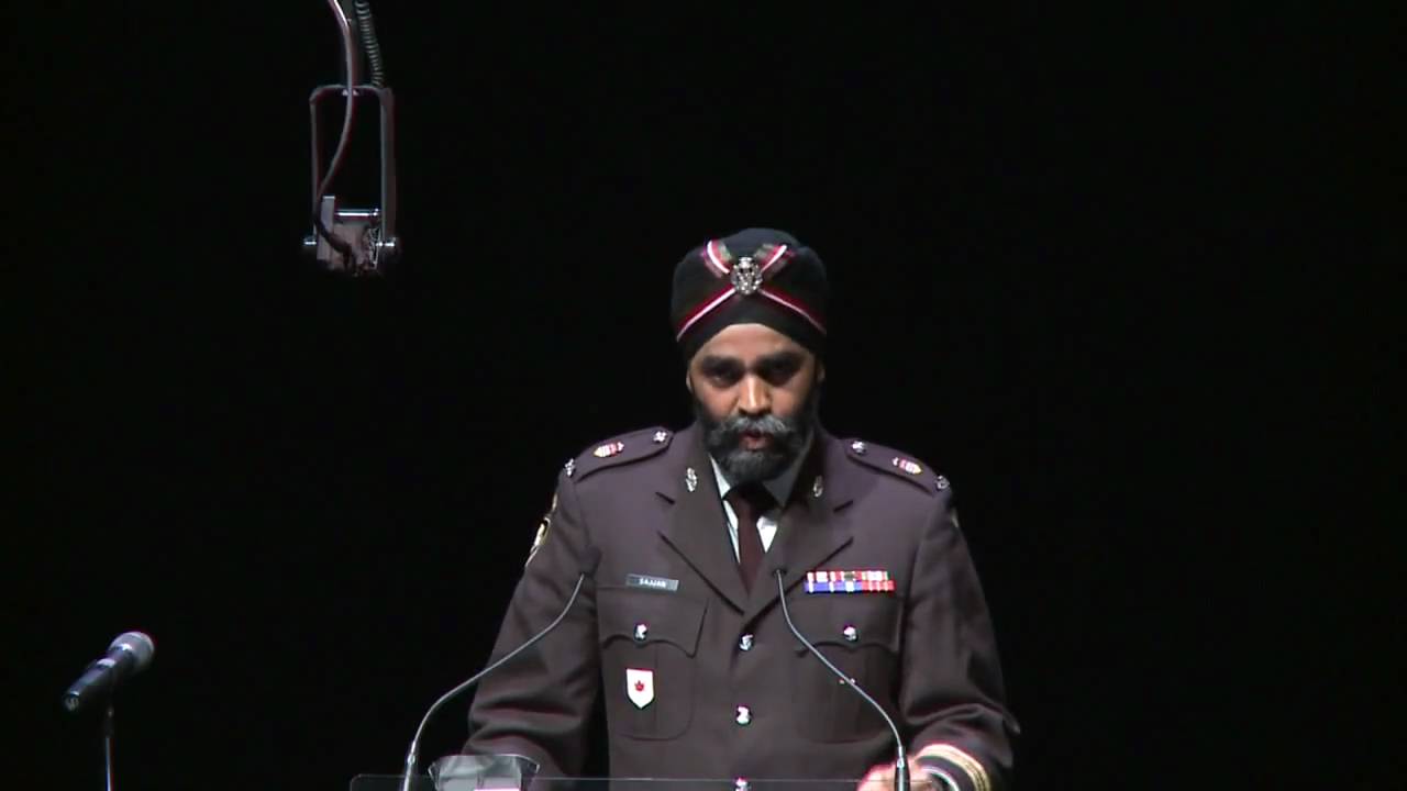 Major Harjit Sajjan speaks at Sam Sullivan's Public Salon