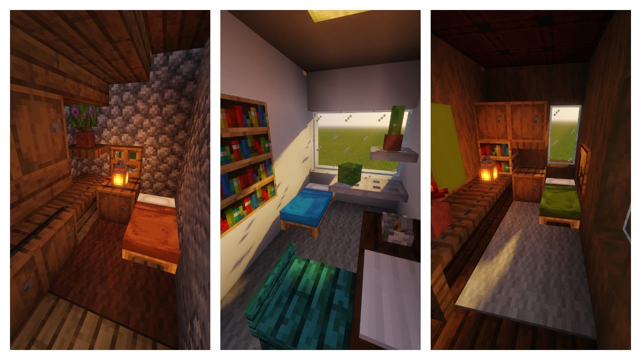 Minecraft Small Bedroom Design Ideas (1.19) YouTube