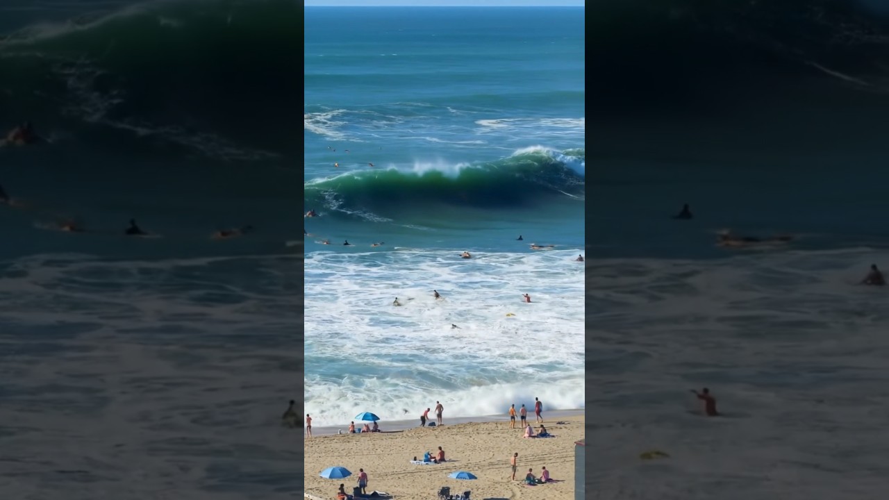 Beach ERASED By Giant Wave in Seconds 