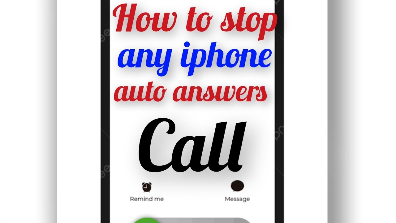 How to disable or stop auto answer calls on any iPhone - YouTube