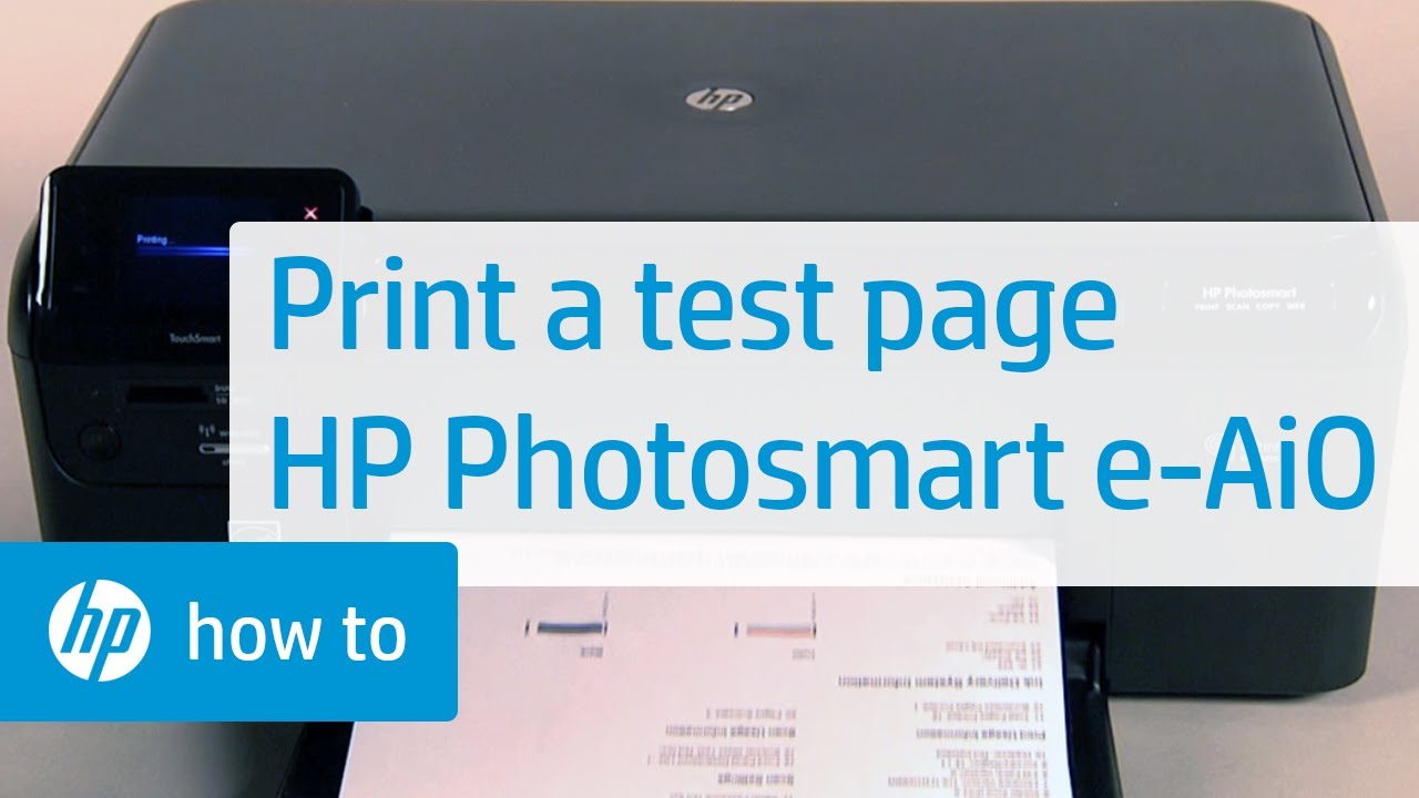 Printing a Test Page | HP Photosmart e-All-in-One Printer (D110a) | HP -  YouTube