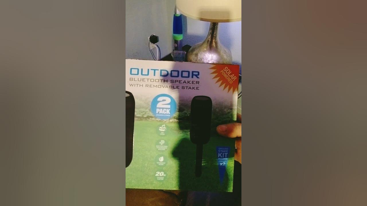 iLive Outdoor Bluetooth Speaker with Removable Stake 2 Pack Solar