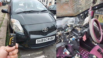 ⚙Toyota Yaris 2009 AKL dashboard removal And remote programming  89071 0D030  Toate cheile pierdute👌