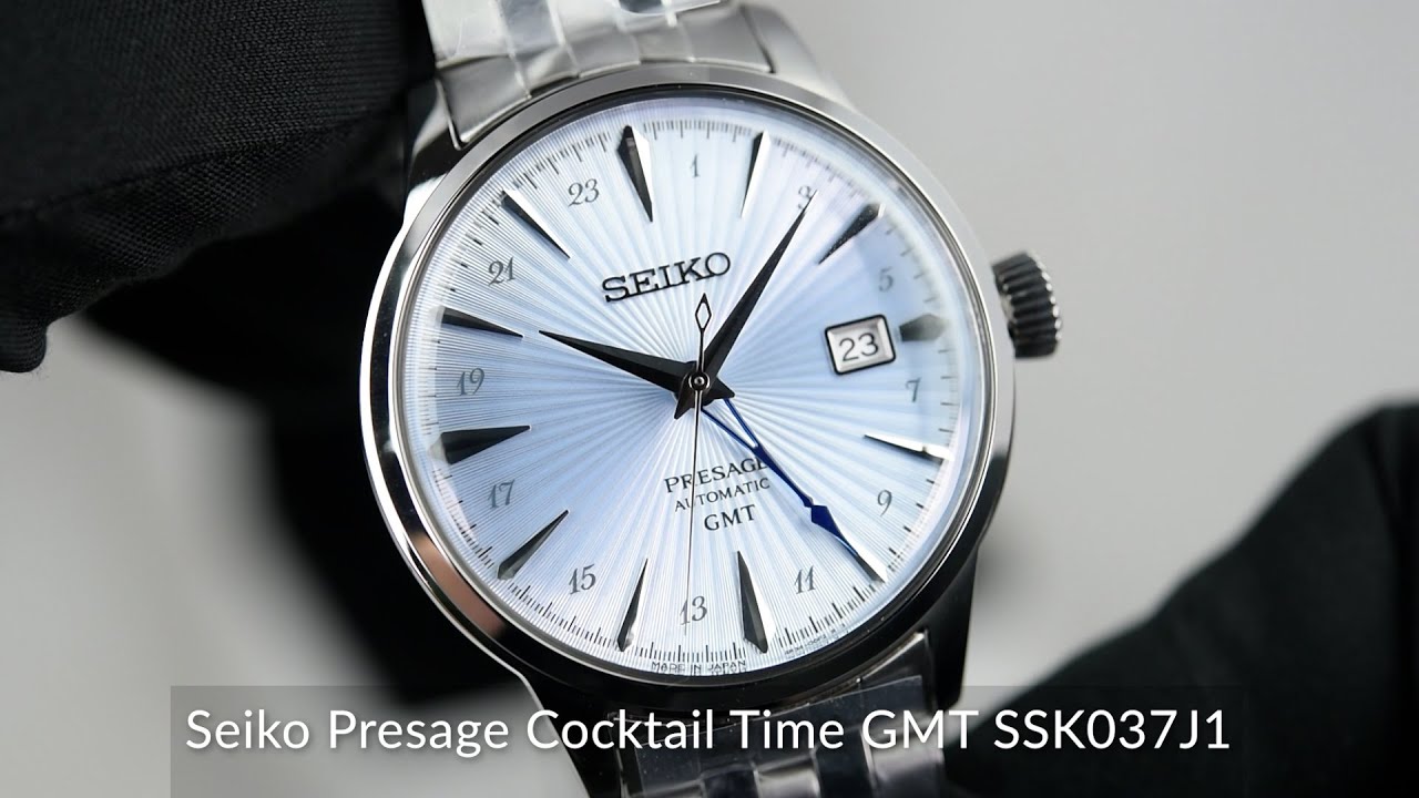 SEIKO セイコー 腕時計 SSK037J1 プレザージュ Seiko Presage Cocktail Time GMT SSK037J1 - YouTube