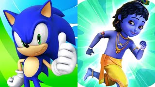 Sonic Dash VS Little Krishna Gameplay IOS Android