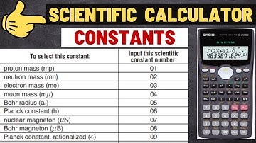 How to use Scientific constants in a Casio Scientific Calculator