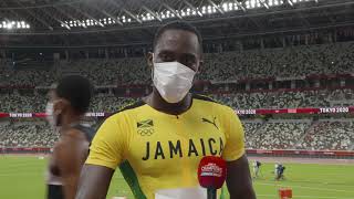 TOKYO 2020: Hansle Parchment 110mh Semi-Final Post-Race Interview | SportsMax TV