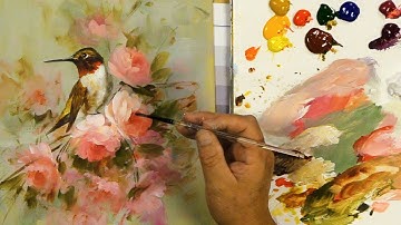 Painting Birds Challenge  Ruby throated Hummingbird