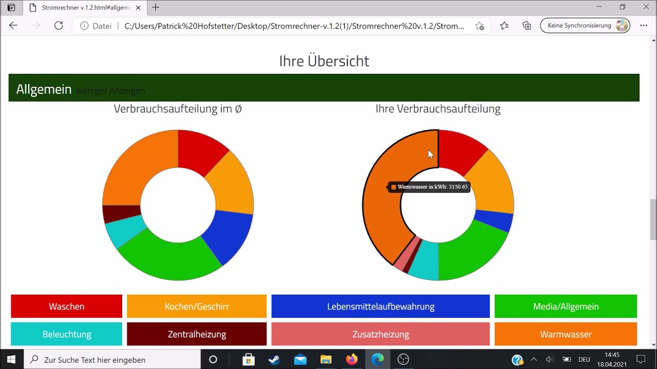 Stromrechner von checkdeinstrom.org