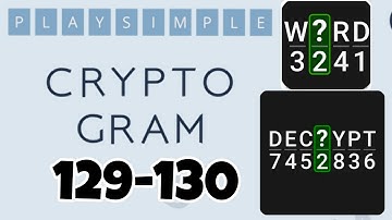 PlaySimple CRYPTOGRAM level 129 130