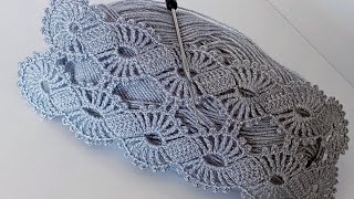 BAK NE GÜZEL! En yeni tığla yelek etol şal modeli 😍 crochet stitch