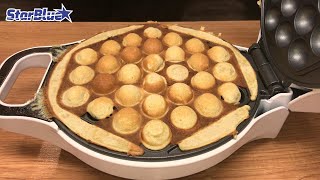 star blue bubble waffle maker