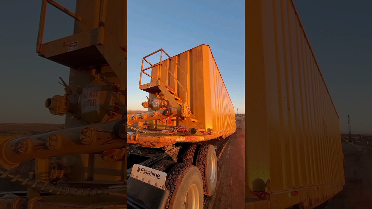 Hauling a frac tank today, boys