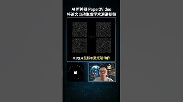 【AI焦点】AI 新神器 Paper2Video：输入论文，几分钟生成真人讲解+字幕+指针的学术演讲视频。读论文、做PPT、剪片子一站式搞定。#AI学术  #学术演讲 #AI视频生成 #科研自动化