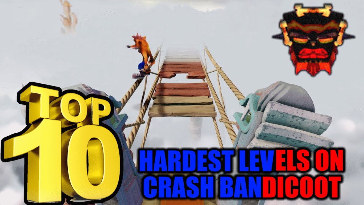 Top 10 Crash Bandicoot Hardest Levels TOP 10 SHOW Most DIFFICULT