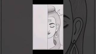 How to Make Mahadev half face drawing | Mahadev drawing | Lord Shiva drawing | Drawing Pictures