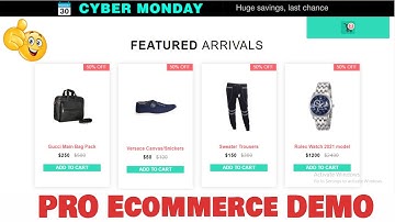 Pro Ecommerce website shopping cart project Demo