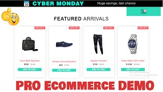 Pro Ecommerce website shopping cart project Demo screenshot 2