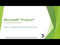 Microsoft Project - Lesson 2:  Adding and Working with Project Tasks
