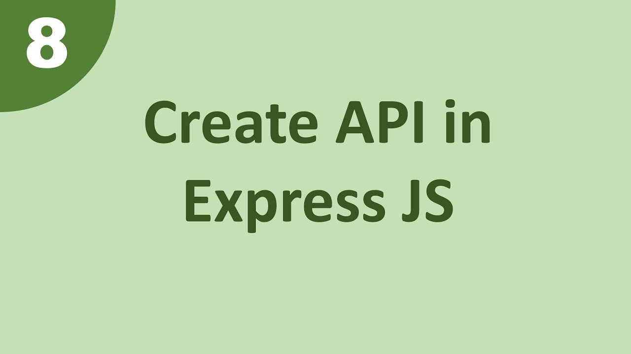 Mern Stack - How to create API in Express JS - YouTube