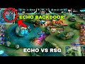 ECHO BACKDOOR STRAT AGAINST RSG! ECHO VS RSG M4 | MOBILE LEGENDS BANG BANG