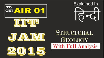 IIT JAM 2015 Geology Question Paper Solved  Structural Geology For AIR 1 | In Hindi | With Analysis