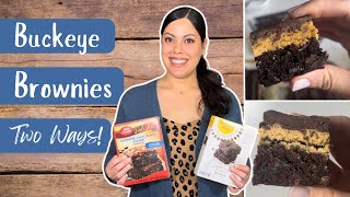 Buckeye Brownies 2 Ways (Dairy-Free, Gluten-Free Recipe and a regular Recipe)