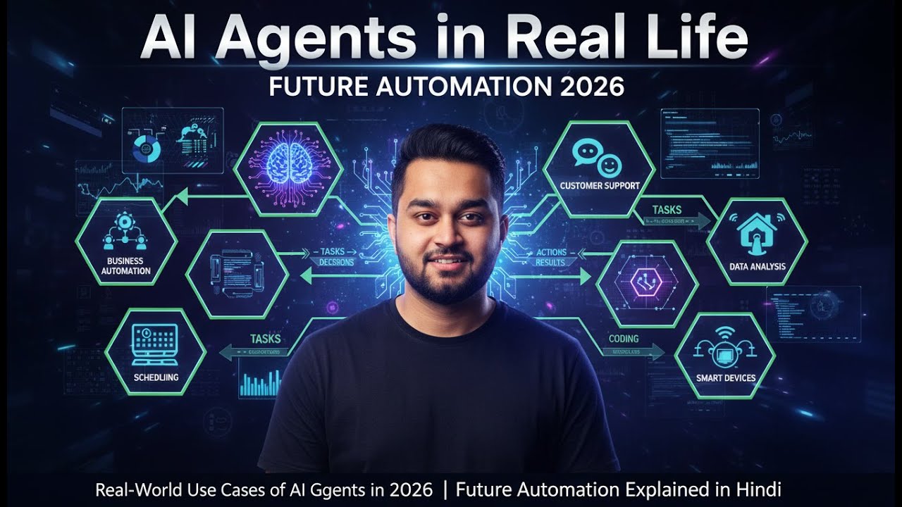 Real-World Use Cases of AI Agents in 2026 | Future Automation Explained in Hindi