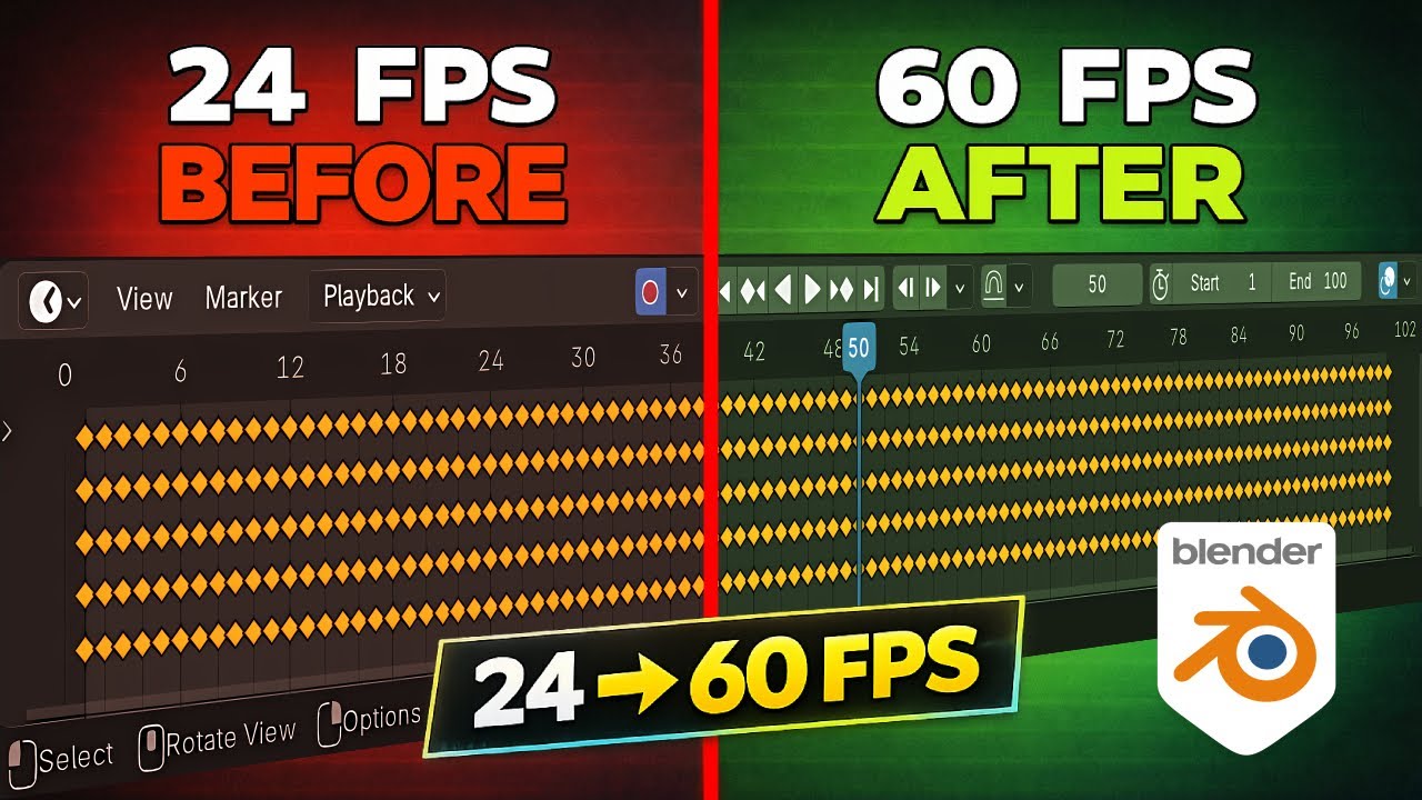 How to change FPS in Blender without Changing Animation Speed【Master ...