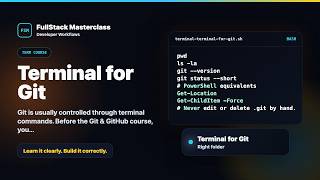 Terminal for Git Explained | FullStack Masterclass Terminal Course
