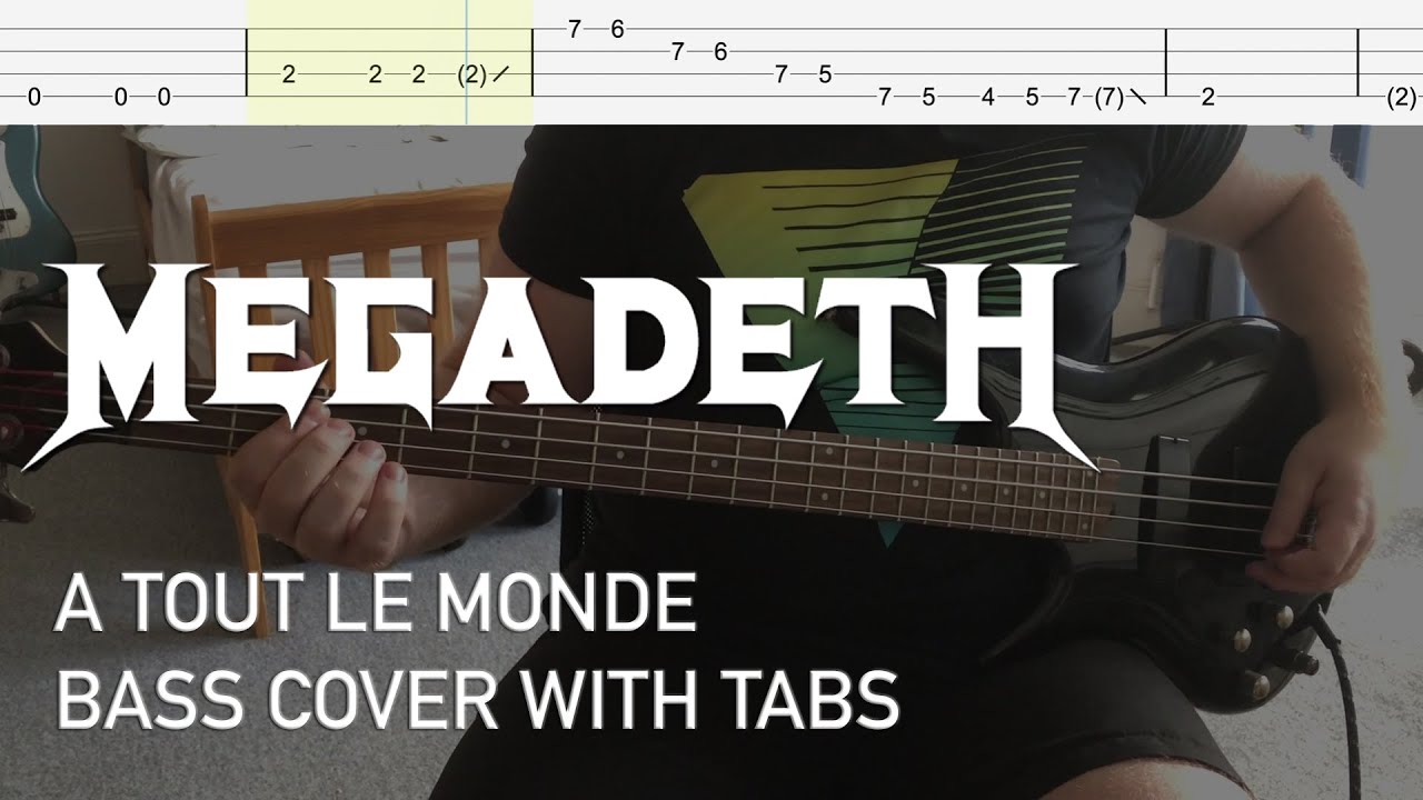 Megadeth - A Tout le Monde (Bass Cover with Tabs) - YouTube