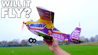 How To Make Radio Controlled Airplane From A Cereal Box, Build, Fly And Crash