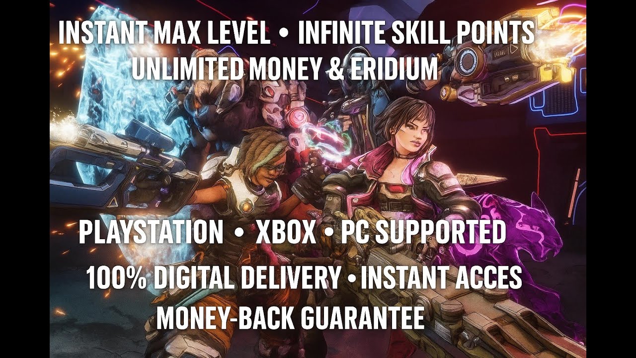 Borderlands 4 INSTANT Level 50 - Infinite Cash, Eridium, Skill Point's, SDU, Specialization Points!
