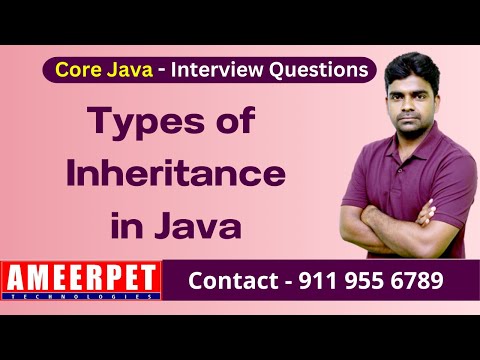 Types of Inheritance in Java |  Ameerpet Technologies | By Srinivas