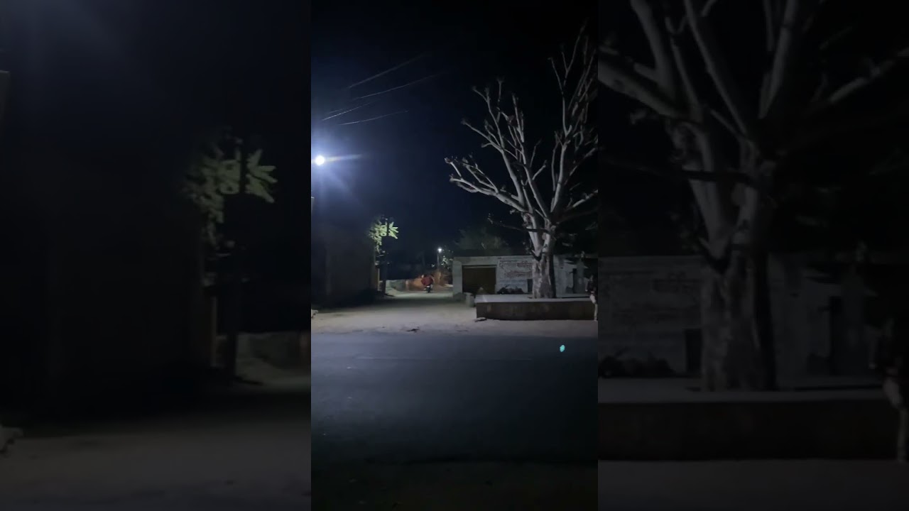 Night horror road in seethal village 